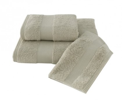 Полотенце махровое Soft cotton DELUXE светло-бежевое 50х100 лицевое