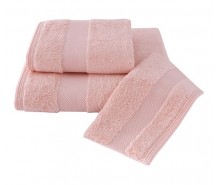Полотенце махровое Soft cotton DELUXE розовое 32х50 салфетка