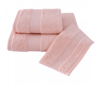 Полотенце махровое Soft cotton DELUXE розовое 50х100 лицевое